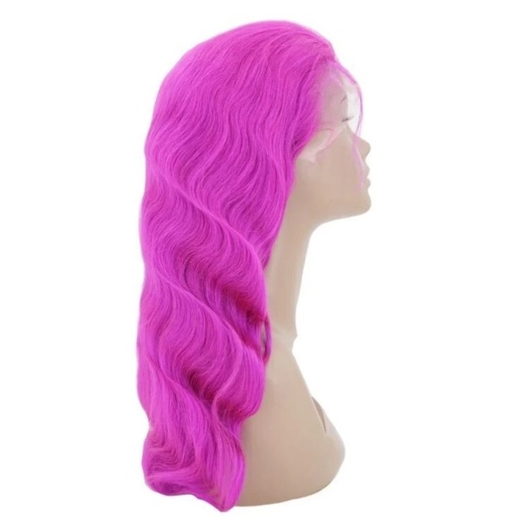 NEW Purple Pop 100% Human Hair Front Lace Wig 10”